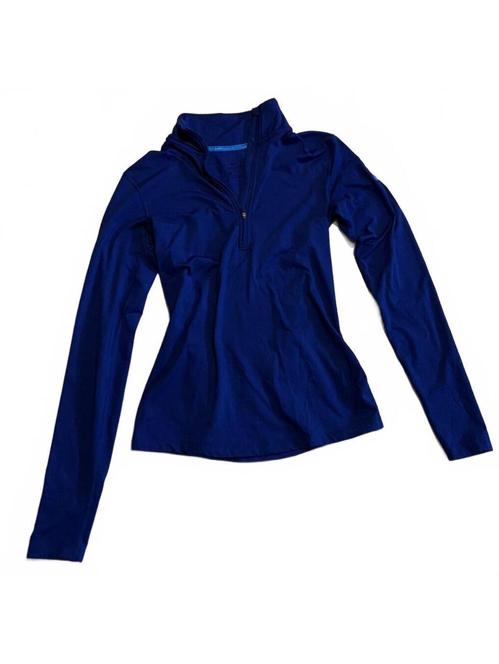 Nike Dri-Fit Women's Long Sleeve Athletic Top Size M Navy Blue